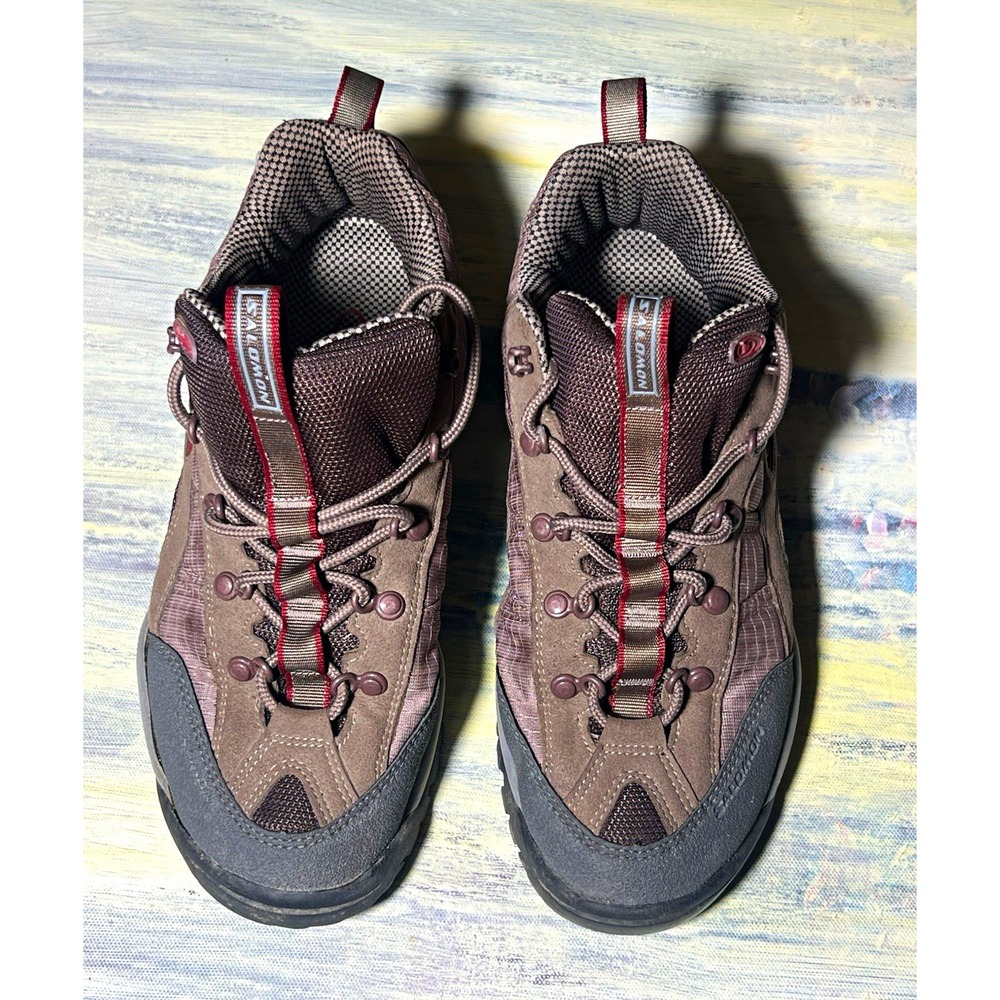 Salomon Pisco Women's 9.5 Cinder Brown Contagrip Hiking Trail Shoes Vintage